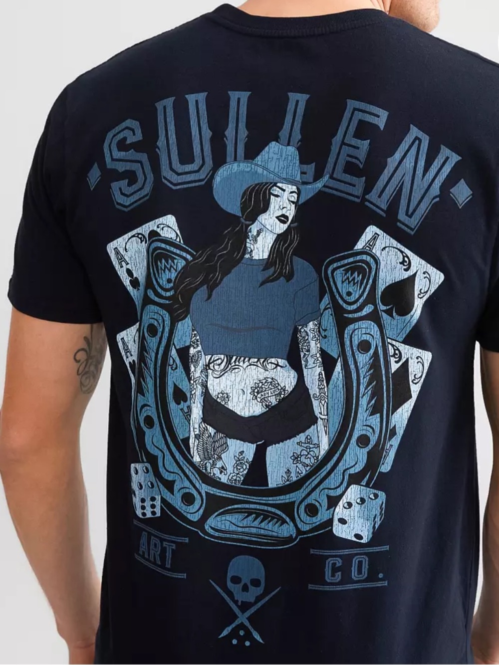 NWT Sullen Art Collective Men’s Size Small Obsidian Lady Luck SS Tee